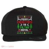Merry Christmas Animal Filthy Ya  Wool Snapback Cap thumb 0