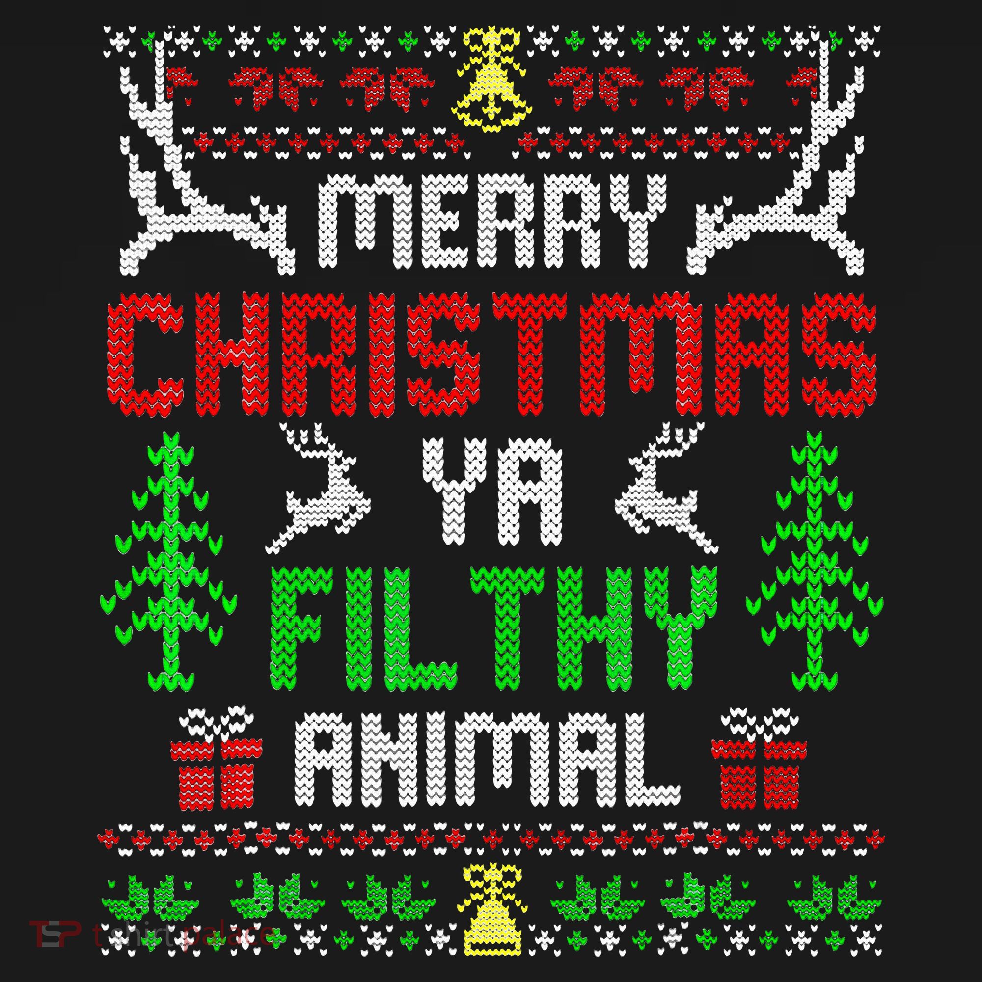 Merry Christmas Animal Filthy Ya  Wool Snapback Cap