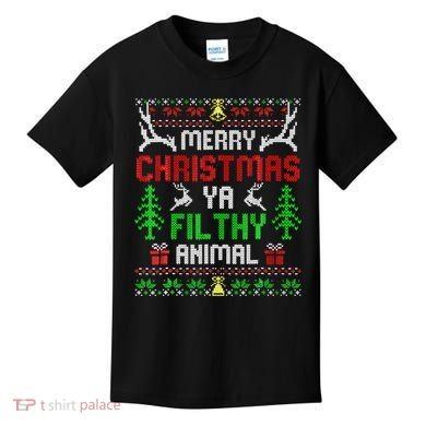 Merry Christmas Animal Filthy Ya  Kids T-Shirt