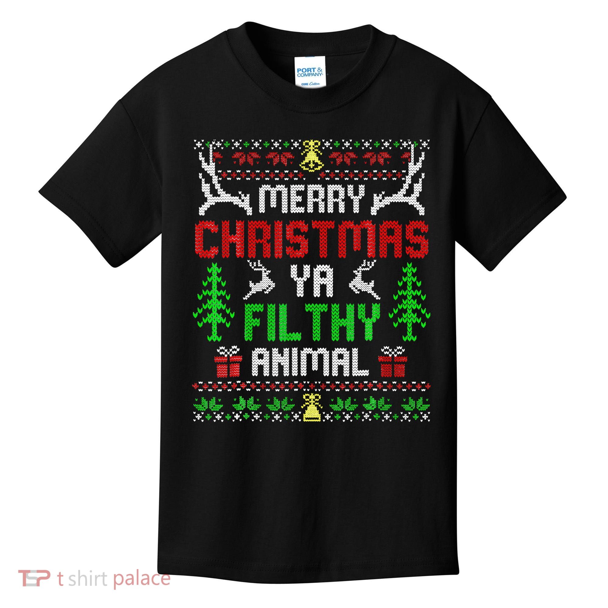 Merry Christmas Animal Filthy Ya  Kids T-Shirt
