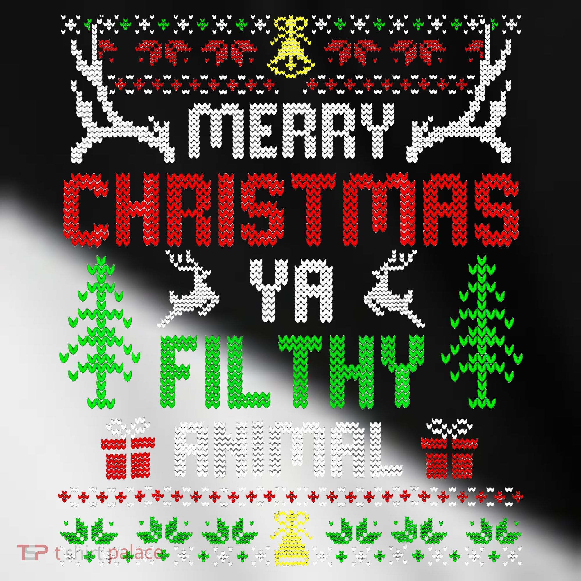 Merry Christmas Animal Filthy Ya  Toddler Fine Jersey T-Shirt