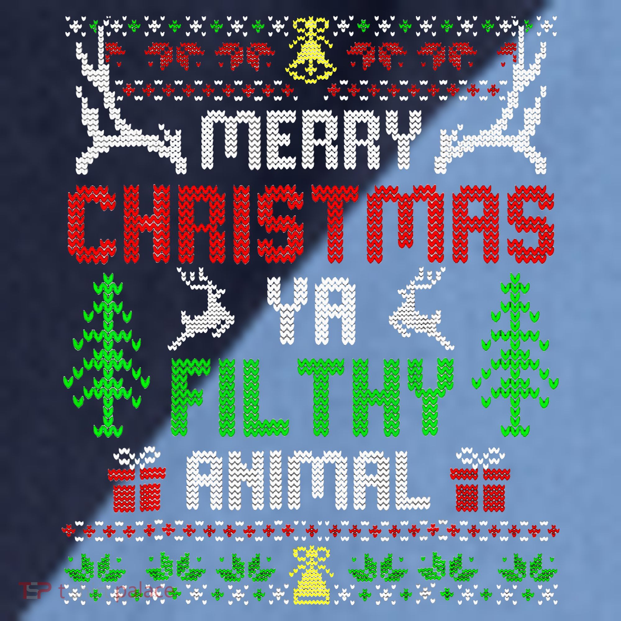 Merry Christmas Animal Filthy Ya  Raglan Baseball Sleeve Shirt