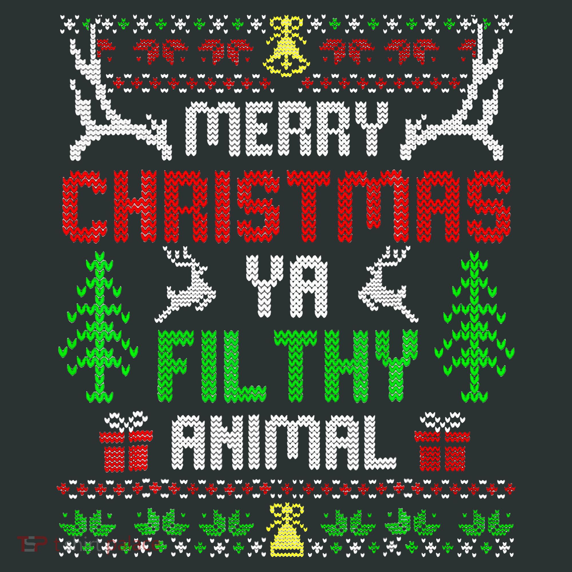 Merry Christmas Animal Filthy Ya  Infant Baby Jersey Bodysuit