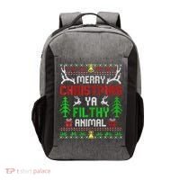 Merry Christmas Animal Filthy Ya  Vector Backpack thumb 0