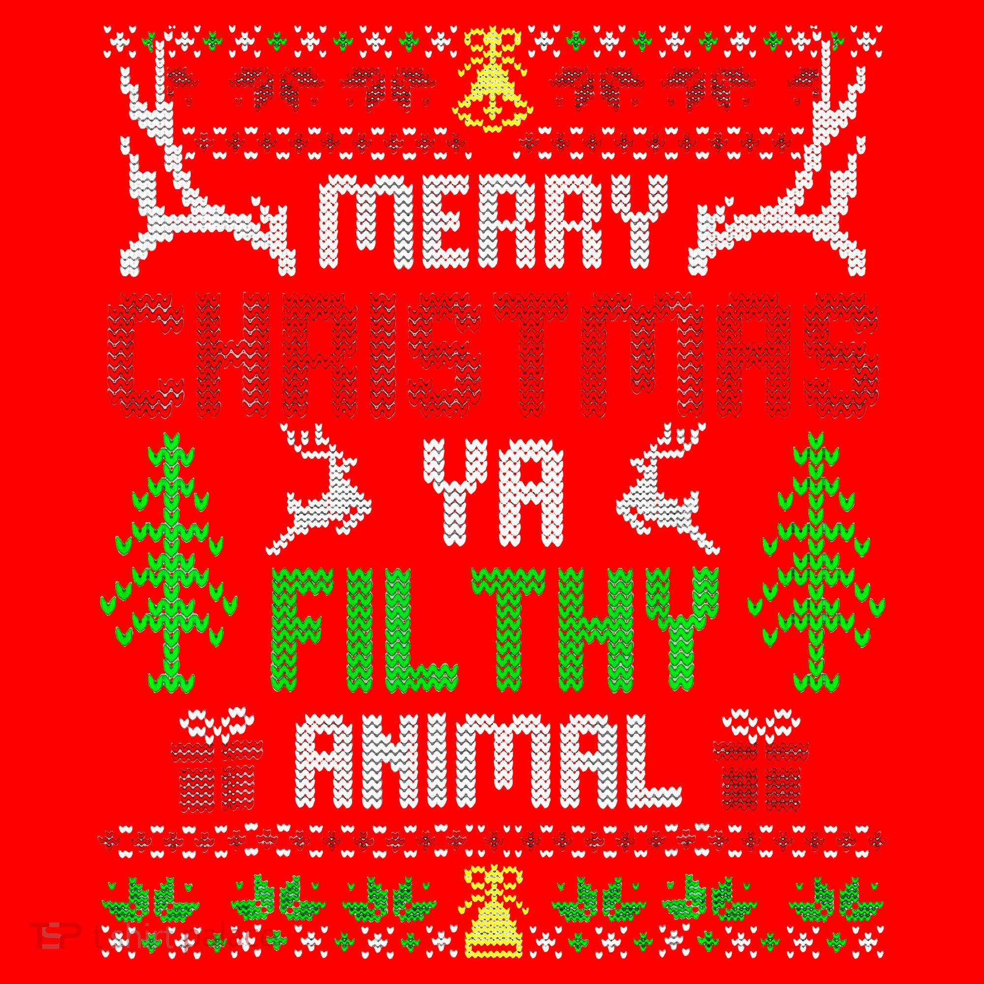 Merry Christmas Animal Filthy Ya  Santa Hat