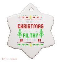 Merry Christmas Animal Filthy Ya  Ceramic Ornament thumb 0