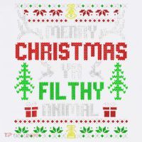 Merry Christmas Animal Filthy Ya  Garment-Dyed Sweatshirt thumb 2