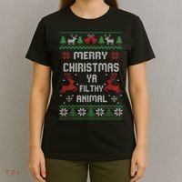 Merry Christmas Animal Filthy Ya T-Shirt thumb 4
