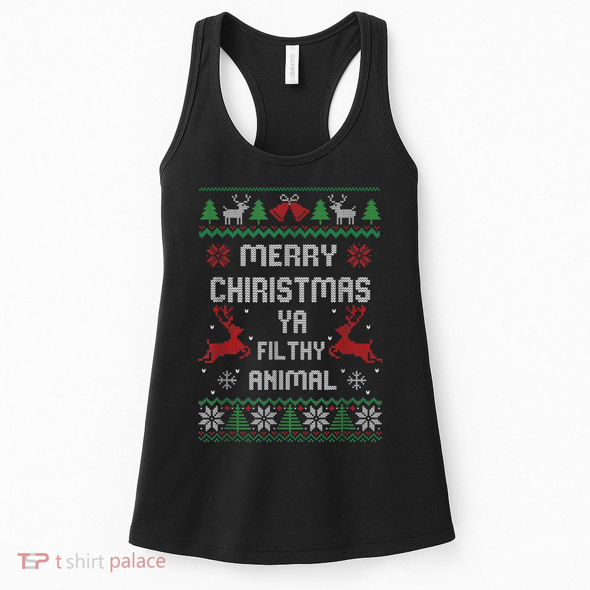 Merry Christmas Animal Filthy Ya Women's Tank Top