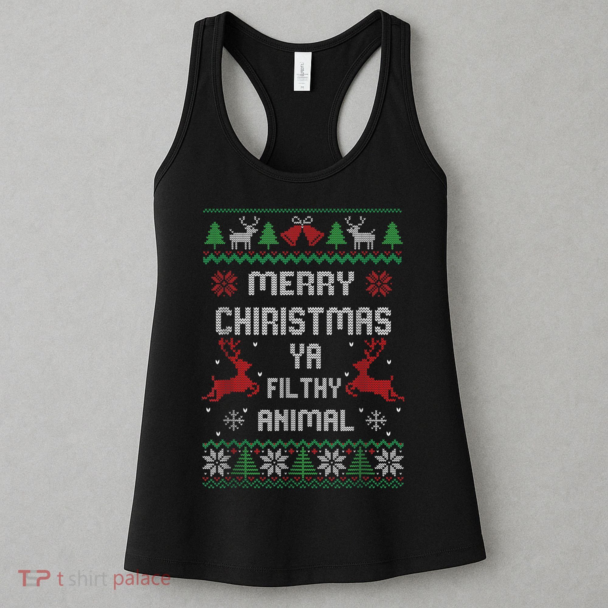 Merry Christmas Animal Filthy Ya Women's Tank Top