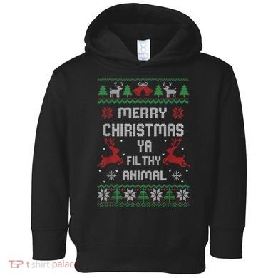 Merry Christmas Animal Filthy Ya Toddler Hoodie