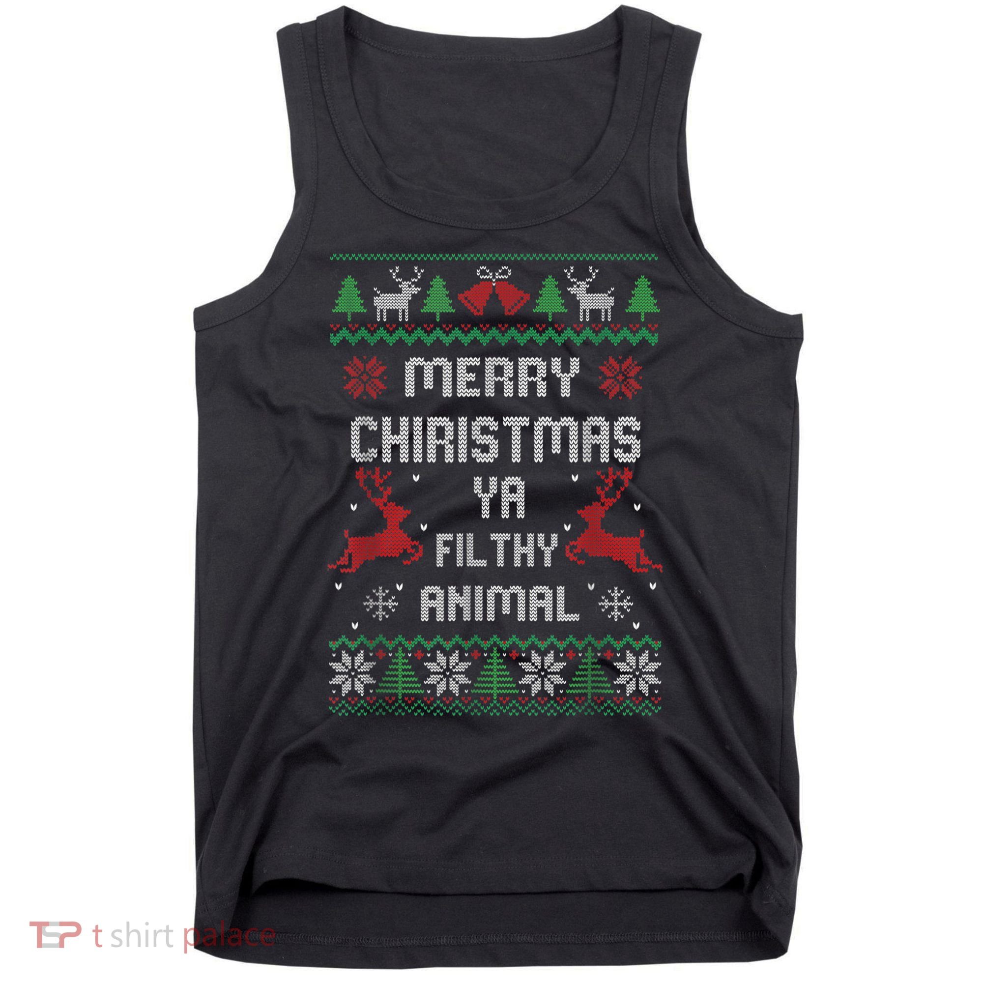 Merry Christmas Animal Filthy Ya Tank Top