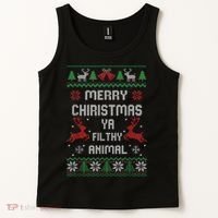 Merry Christmas Animal Filthy Ya Tank Top thumb 2