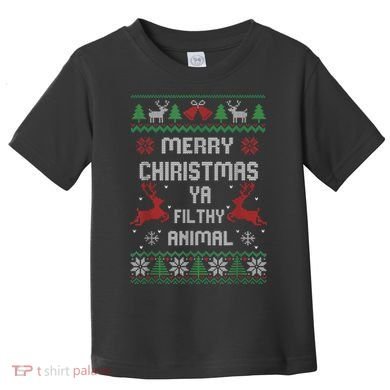 Merry Christmas Animal Filthy Ya Toddler T-Shirt