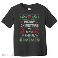 Merry Christmas Animal Filthy Ya Toddler T-Shirt thumb 0