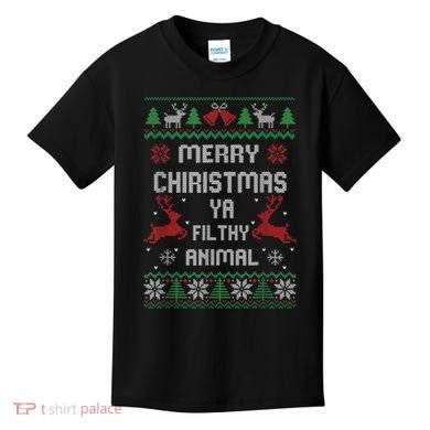 Merry Christmas Animal Filthy Ya Kids T-Shirt