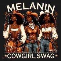 Melanin Cow African Melanin Cowgirl Swag Black History Women's Hoodie thumb 2
