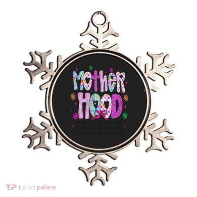 Motherhood Coquette Bow Checker Sarcastic MamaSassy Mother Ornament