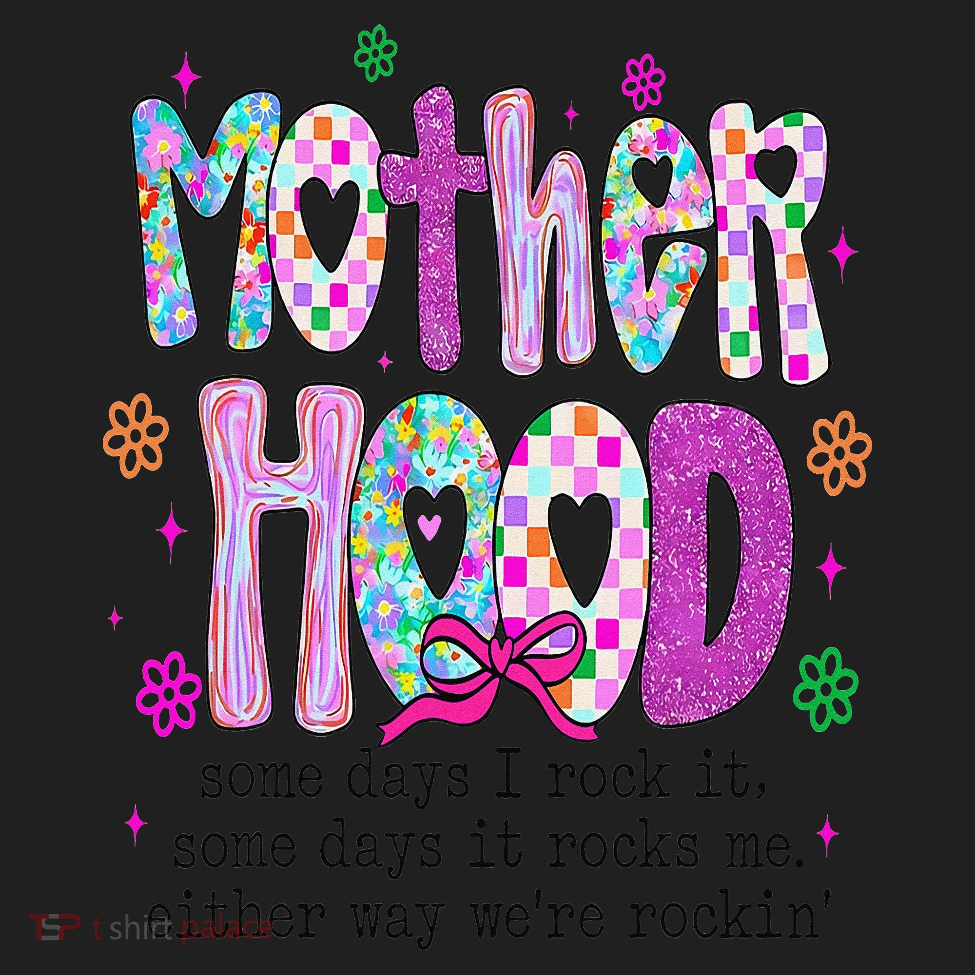 Motherhood Coquette Bow Checker Sarcastic MamaSassy Mother Hat