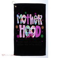 Motherhood Coquette Bow Checker Sarcastic MamaSassy Mother Golf Towel thumb 0