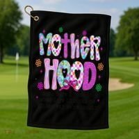 Motherhood Coquette Bow Checker Sarcastic MamaSassy Mother Golf Towel thumb 1