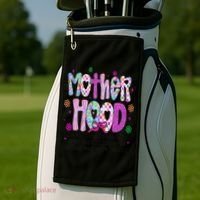 Motherhood Coquette Bow Checker Sarcastic MamaSassy Mother Golf Towel thumb 2