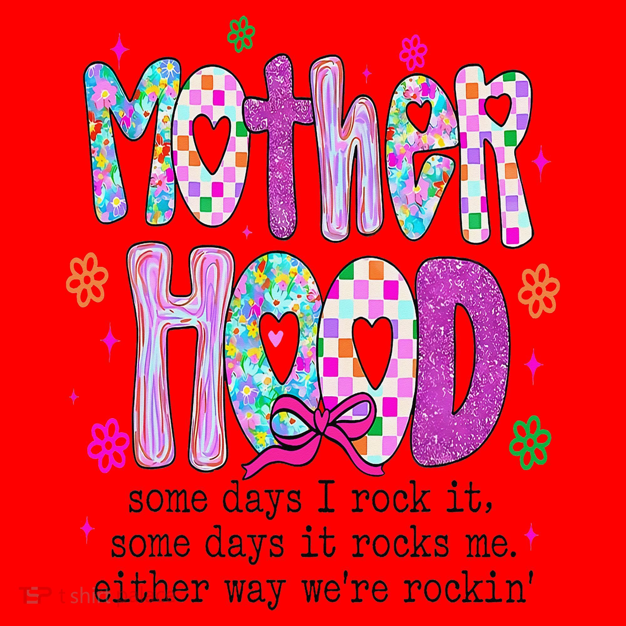 Motherhood Coquette Bow Checker Sarcastic MamaSassy Mother Santa Hat