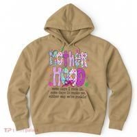 Motherhood Coquette Bow Checker Sarcastic MamaSassy Mother Hoodie thumb 0