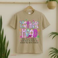 Motherhood Coquette Bow Checker Sarcastic MamaSassy Mother T-Shirt thumb 2