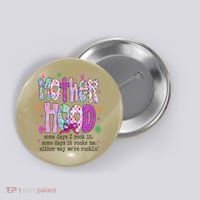 Motherhood Coquette Bow Checker Sarcastic MamaSassy Mother Button thumb 0