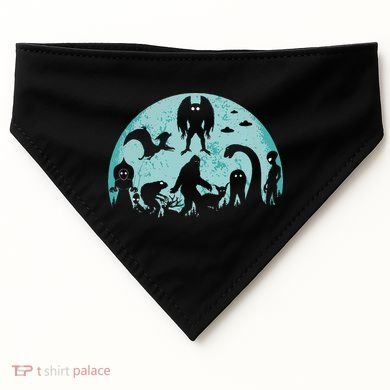 Mythical Creatures Bigfoot Loch Ness Monster Mothman Cryptid USA-Made Doggie Bandana