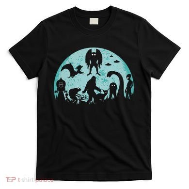 Mythical Creatures Bigfoot Loch Ness Monster Mothman Cryptid T-Shirt