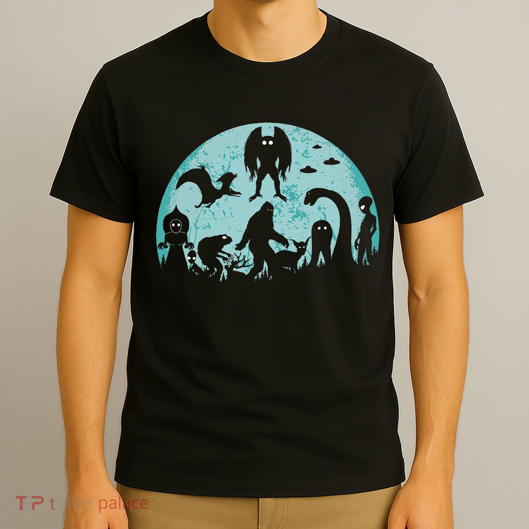 Mythical Creatures Bigfoot Loch Ness Monster Mothman Cryptid T-Shirt