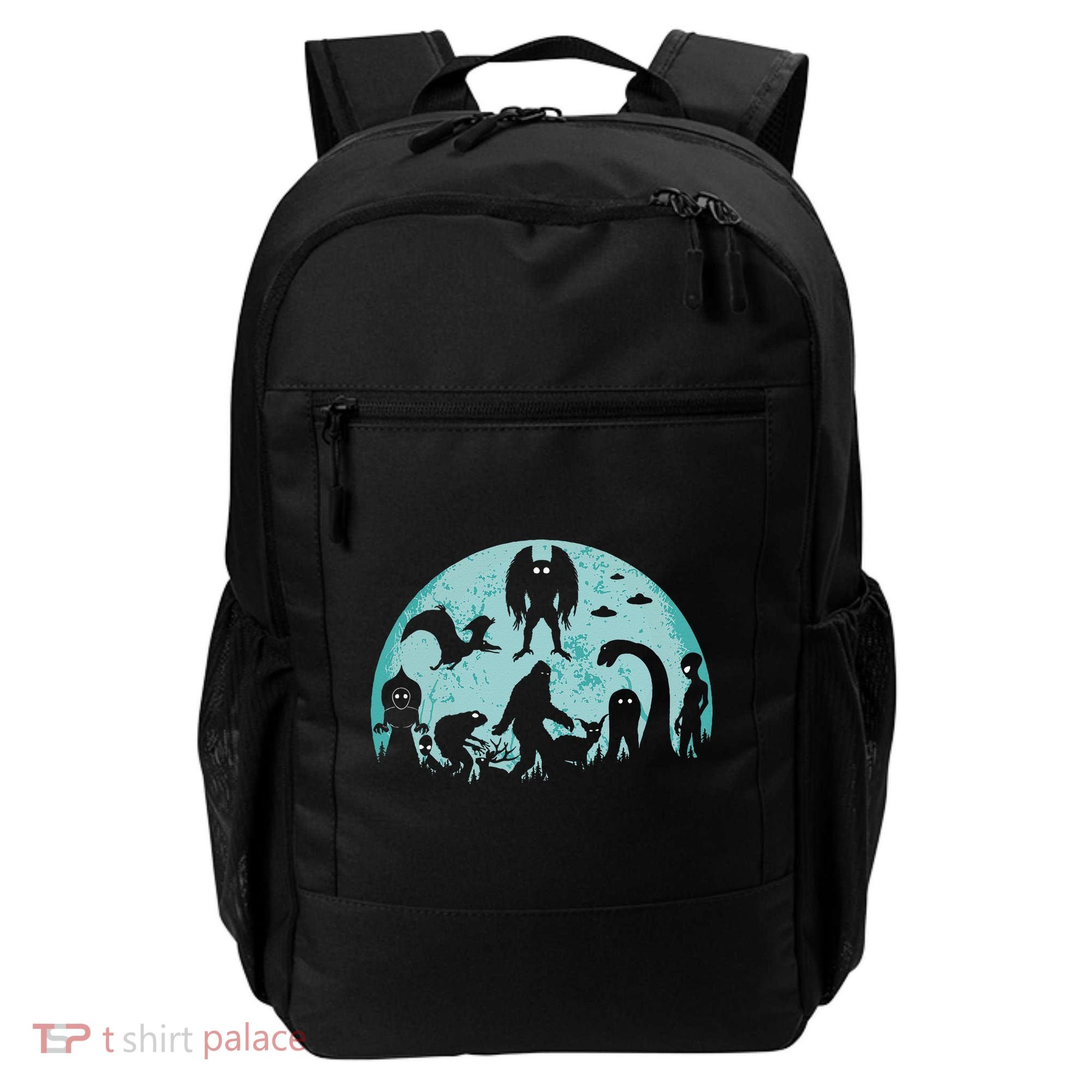 Mythical Creatures Bigfoot Loch Ness Monster Mothman Cryptid Backpack