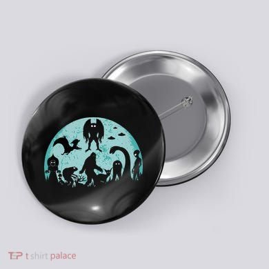 Mythical Creatures Bigfoot Loch Ness Monster Mothman Cryptid Button