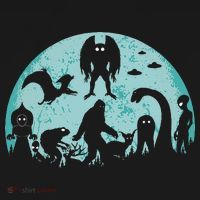 Mythical Creatures Bigfoot Loch Ness Monster Mothman Cryptid Bucket Hat thumb 4
