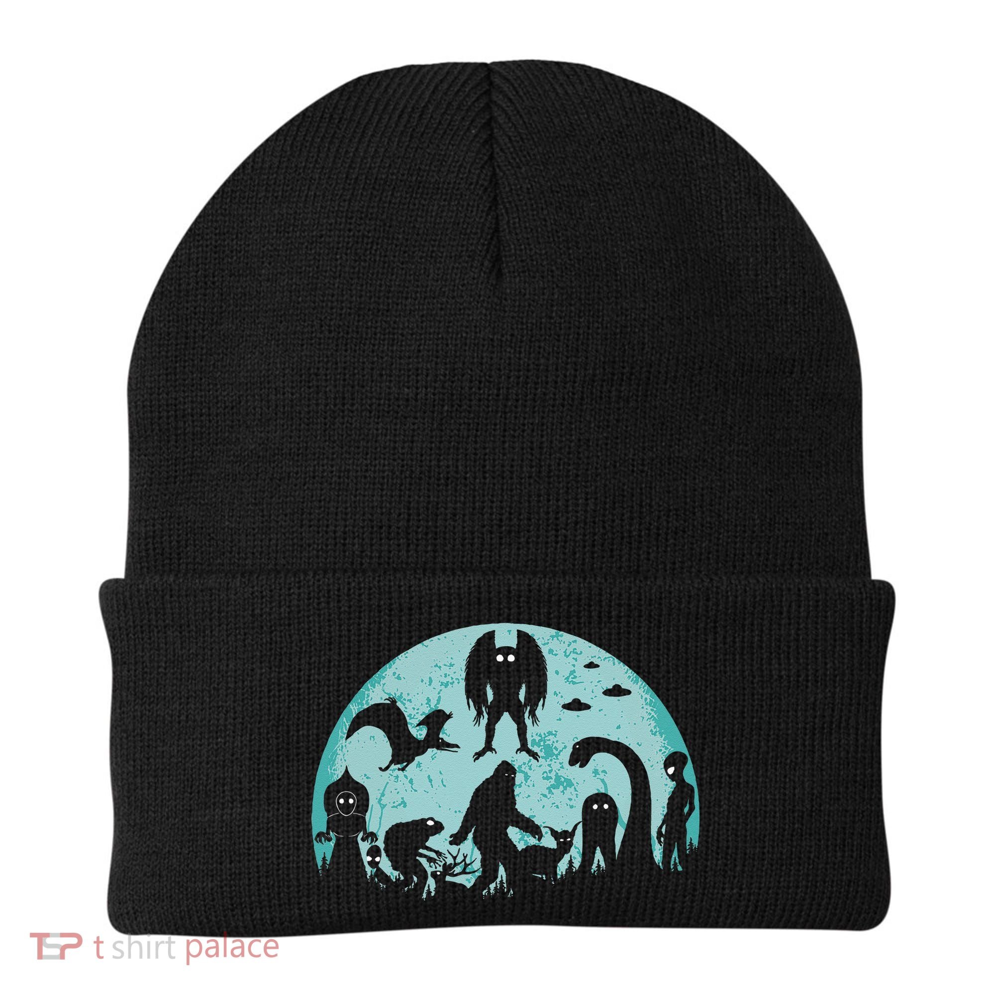 Mythical Creatures Bigfoot Loch Ness Monster Mothman Cryptid Beanie
