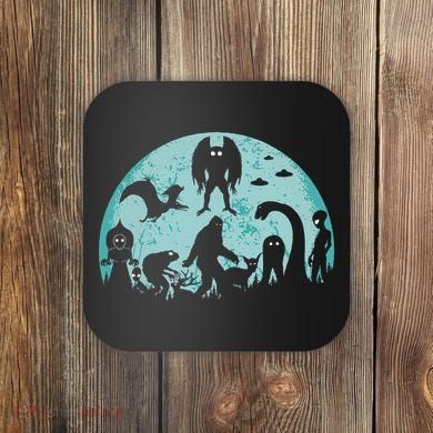 Mythical Creatures Bigfoot Loch Ness Monster Mothman Cryptid Coaster