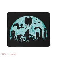 Mythical Creatures Bigfoot Loch Ness Monster Mothman Cryptid Mousepad thumb 0