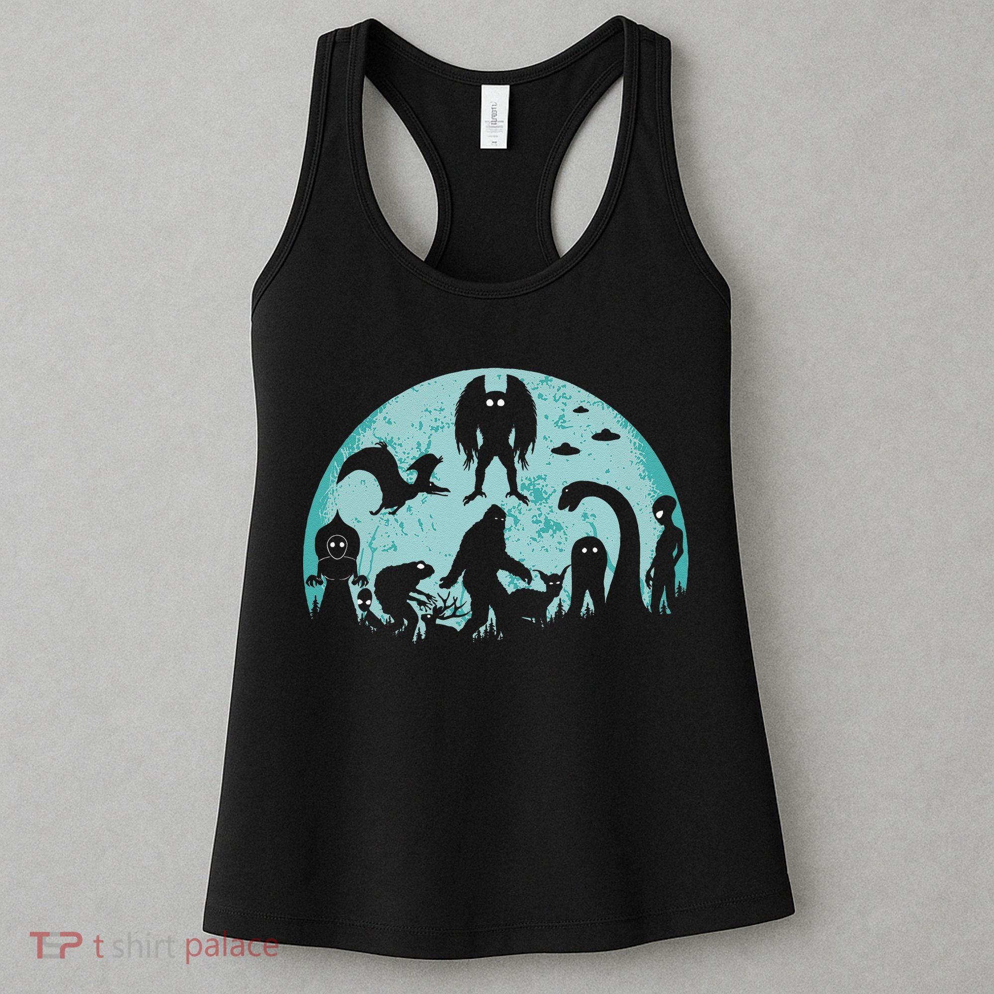 Mythical Creatures Bigfoot Loch Ness Monster Mothman Cryptid Women's Tank Top