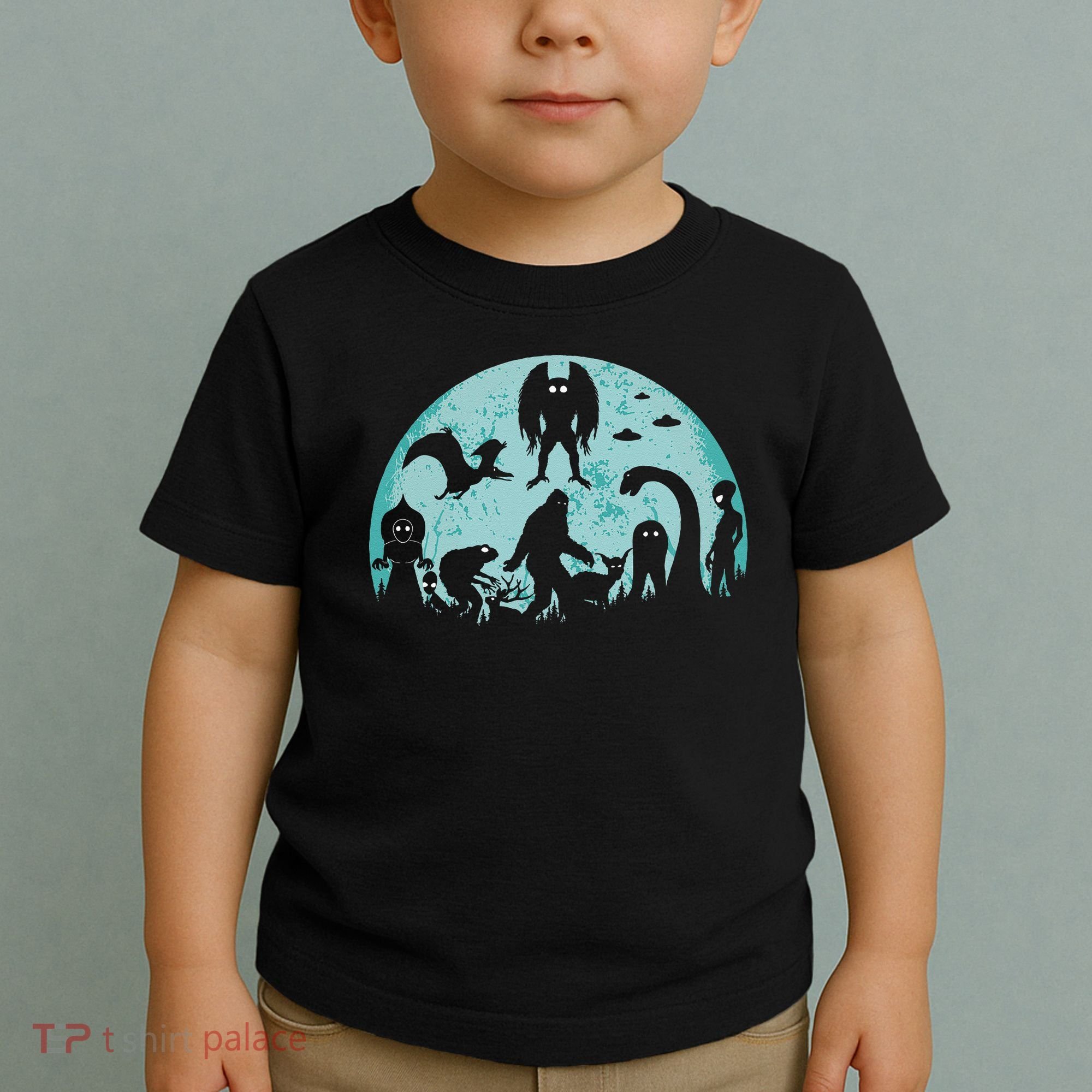 Mythical Creatures Bigfoot Loch Ness Monster Mothman Cryptid Toddler T-Shirt
