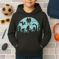 Mythical Creatures Bigfoot Loch Ness Monster Mothman Cryptid Kids Hoodie thumb 2
