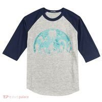 Mythical Creatures Bigfoot Loch Ness Monster Mothman Cryptid Kids Colorblock Raglan Jersey thumb 0
