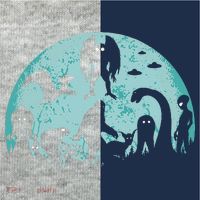 Mythical Creatures Bigfoot Loch Ness Monster Mothman Cryptid Kids Colorblock Raglan Jersey thumb 2