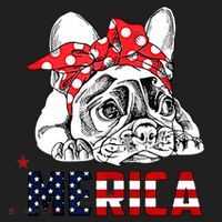 Merica Cute Bulldog 4th Of July Women's Sweatshirt thumb 2