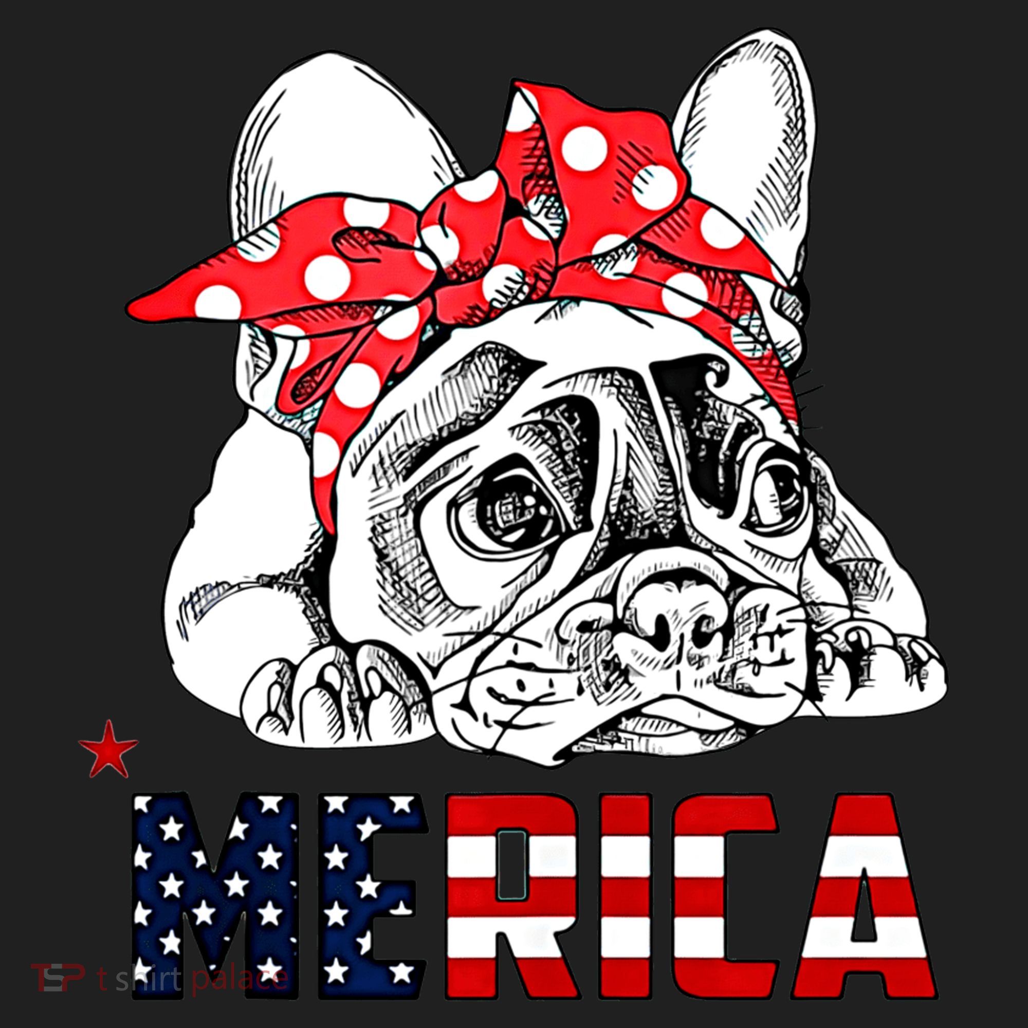 Merica Cute Bulldog 4th Of July Women's Sweatshirt