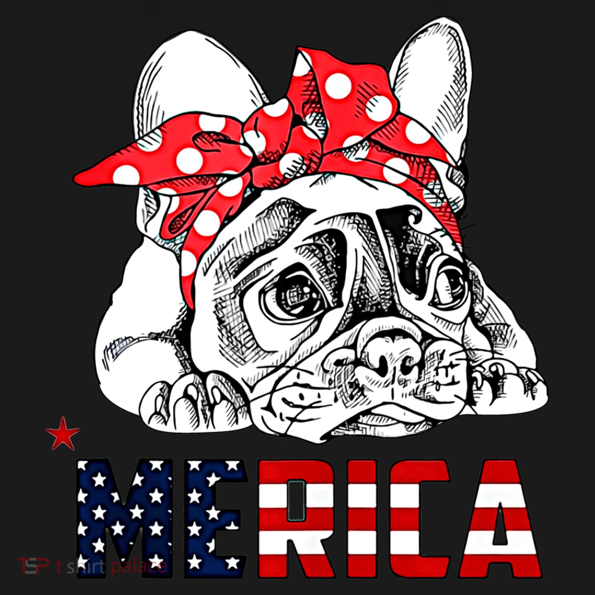 Merica Cute Bulldog 4th Of July Coaster