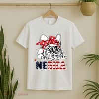 Merica Cute Bulldog 4th Of July T-Shirt thumb 2