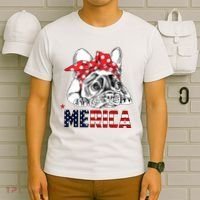 Merica Cute Bulldog 4th Of July T-Shirt thumb 6