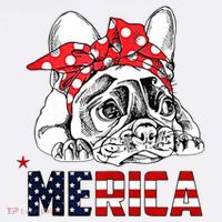Merica Cute Bulldog 4th Of July T-Shirt thumb 7